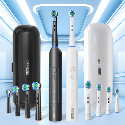 2 Pack Orinatola Electric Toothbrush, 8 Brush Heads, IPX7 Waterproof, 2 Travel Cases, 3 Rotating Cleaning Modes, USB C Fast Charging, 2 Minutes Smart Timer, A Good Gift for Yourself And Your Family, Personal Care Electronics,