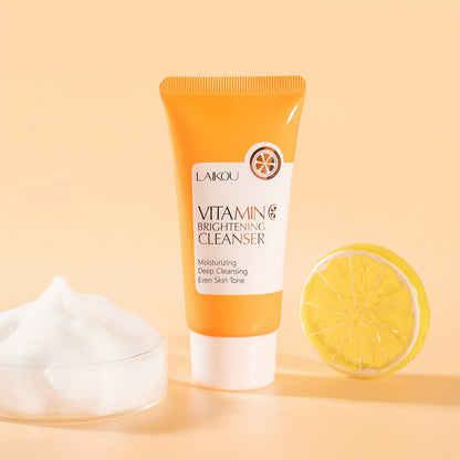 1pc 50g Vitamin C Cleanser, Facial Wash Cleanser, Gentle Cleansing Pores Cleanser, Brightening Oil Control Cleanser