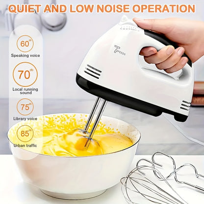 1pc Electric Hand Mixer - 7-Speed Control Egg Beater Whisk with 4 Stirring Bars, 260W, Safe & Durable for Baking - Ideal for Whisking Bread, Cake, Baking Essentials, Durable Kitchenware
