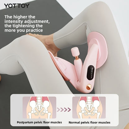 Aparelho para Exercícios do Pavimento Pélvico e Pernas - Equipamento de Ginástica Doméstica para Emagrecimento, Recuperação e Tonificação Muscular - Inúmeros Treinos, Material ABS Durável, Branco/Rosa