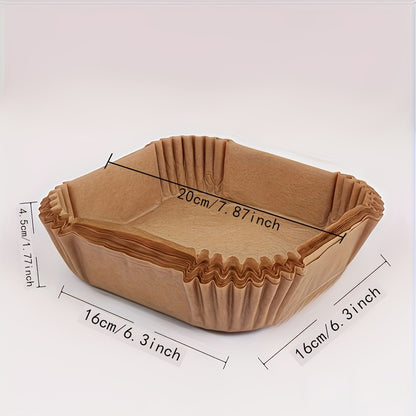 50/100pcs Non-Stick Air Fryer Disposable Baking Paper Pads - Oil-Proof, Waterproof & Waterproof, Ideal for Baking Fried Foods, Perfect for Easter, Mother'S Day & Father'S Day Gifts, Air Fryer Accessories