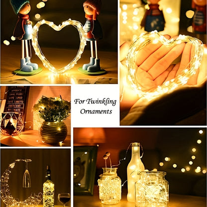 LED Fairy Tale Light, Battery Operated Copper Wire Decorative String Lights, For Outdoor Camping, Garden And Courtyard Decoration, Home Living Room And Bedroom Accessories, For Halloween Christmas New Year Valentine's Day Dec