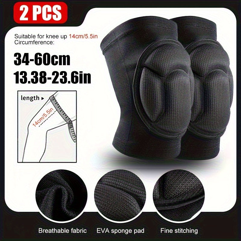 2pcs Heavy-Duty Knee Braces with Thick Cushioning - Adjustable Compression Fit (Black/Teal) for Men & Women,, Joint, Post-Surgery, & - Knee Stabilizers