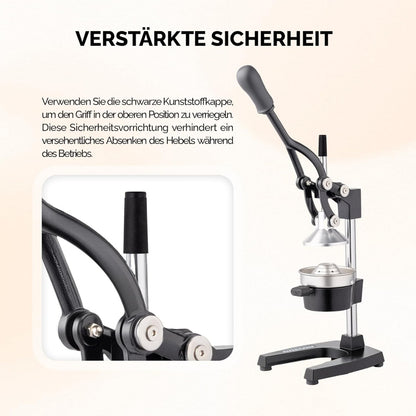 Bonnlo Heavy-Duty Manual Juicer with Removable Top Filter - Heavy-Duty 316 Stainless Steel Citrus, Apple, Orange, Lemon, Lime, Grapefruit Press - Non-Electric Mincer for Home & Commercial Use - Easy-Clean Design, Compact Juic