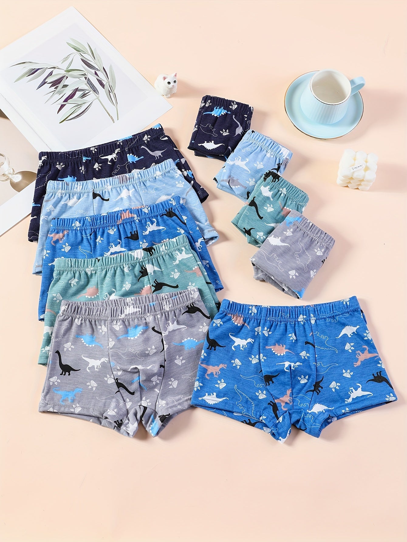 3pcs Toddler Kid Boys Underwear Soft Breathable Cartoon Car Pattern Comfy Boxers Briefs