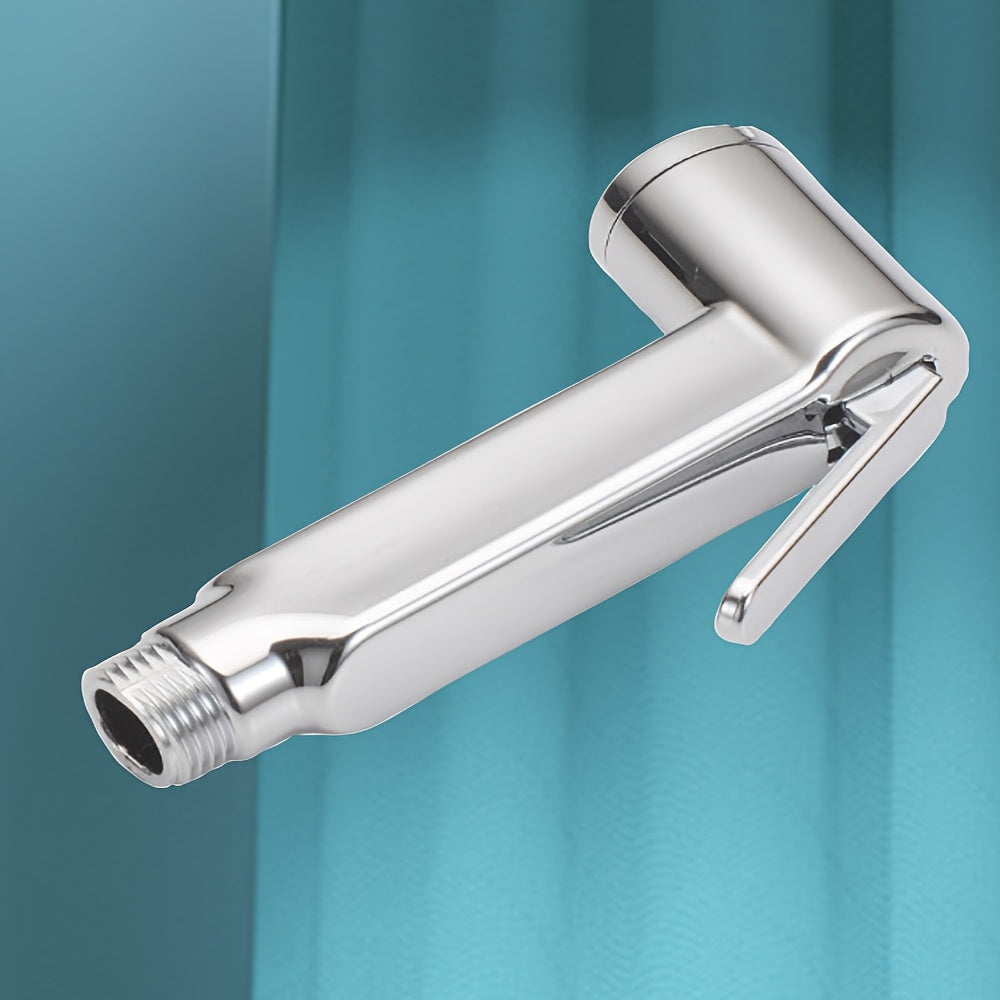 Square and Round Pressurized Spray Gun with Stainless Steel Flat Bracket, Featuring Dual Water Outlet Valve for Toilet Companion - Powerful Jet