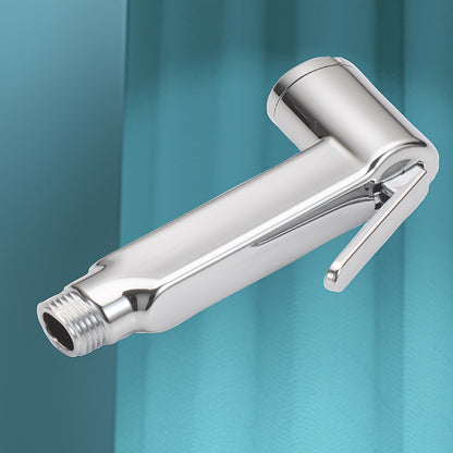 Square and Round Pressurized Spray Gun with Stainless Steel Flat Bracket, Featuring Dual Water Outlet Valve for Toilet Companion - Powerful Jet