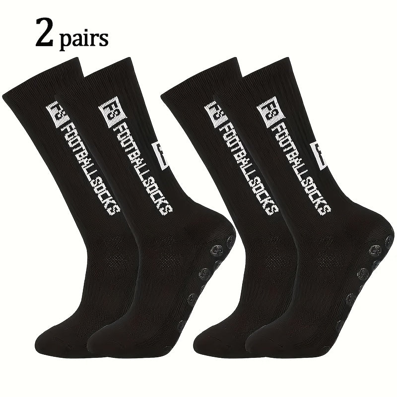 2/6/10/20 Pairs Men'S Thickened Moisture-Wicking Breathable Soccer & Basketball Training Socks - Non-Slip Grip, Cushioned Arch & Heel Support, Sweat-Resistant, Soft Elastic Athletic Socks For Outdoor Sports, Gym, Football Mat