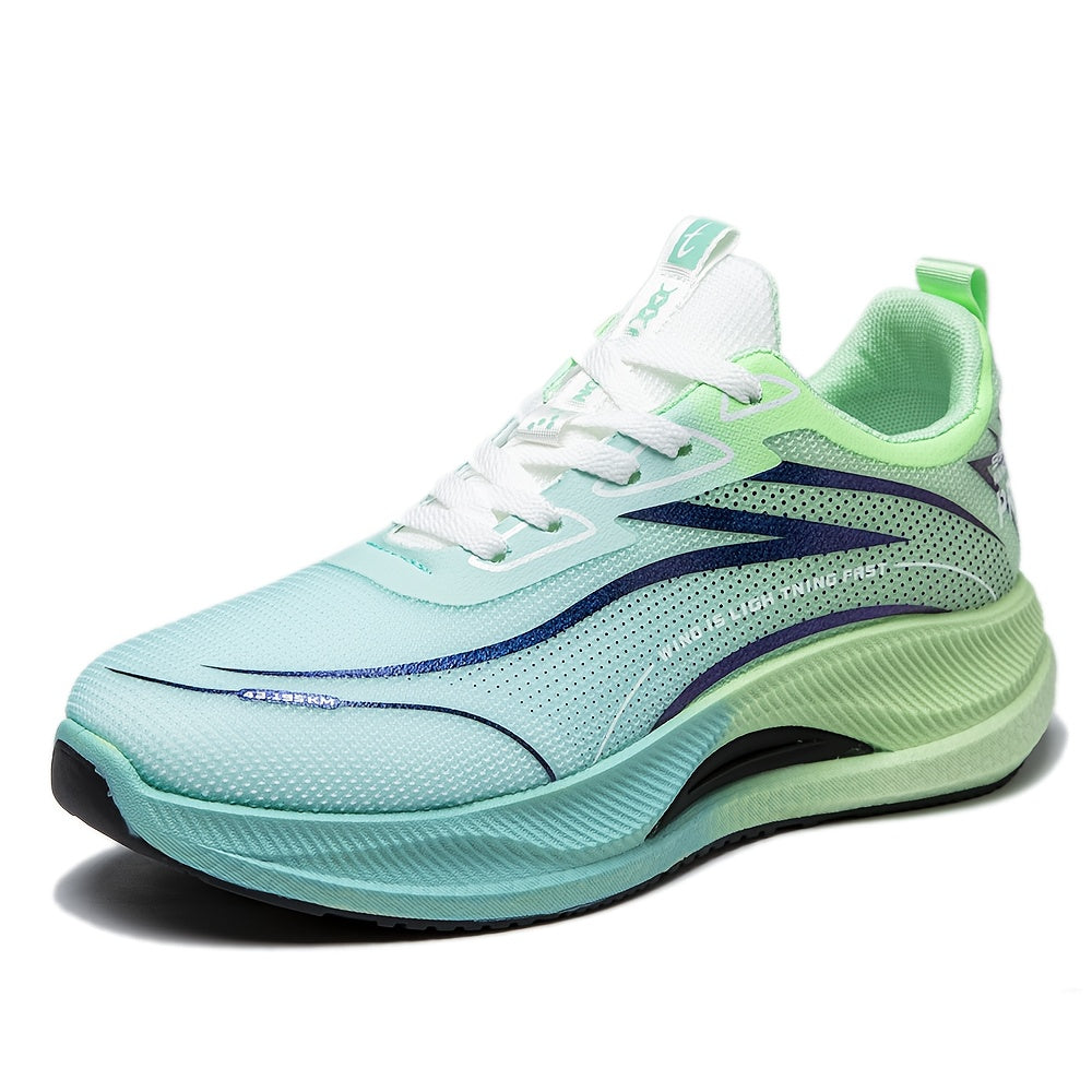 Unisex Running Shoes - Orange/Black Gradient Athletic Sneakers, Breathable Fabric Upper & Cushioned EVA Sole - Lightweight Gym, Jogging, Everyday Shoes for Men and Women - All-Season Performance Footwear, Casual Sportswear, M