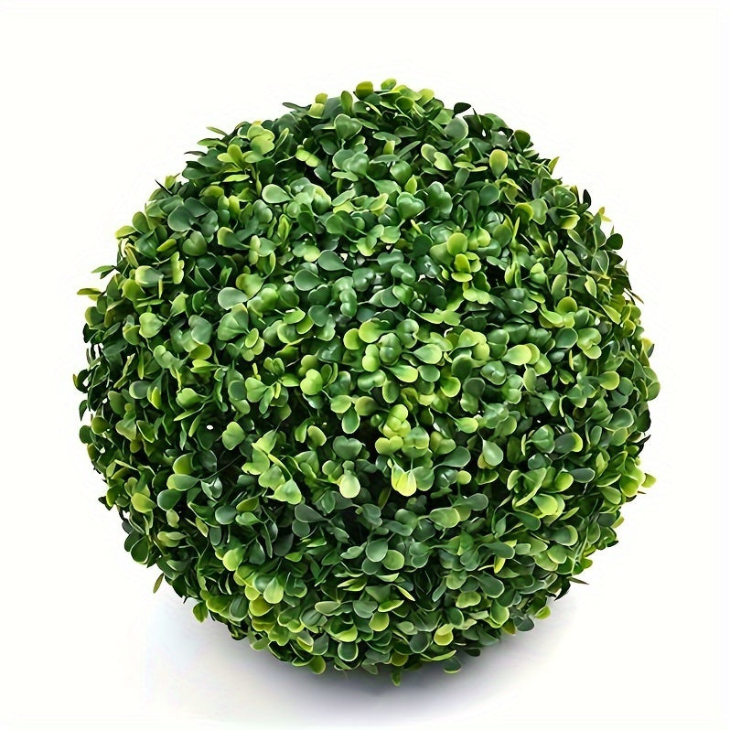 1pc Artificial Green Grass Ball, Various Sizes Of Boxwood Hanging Decorative Ball, Suitable For Family, Courtyard, Outdoor Garden, Courtyard, Wedding Party Decoration