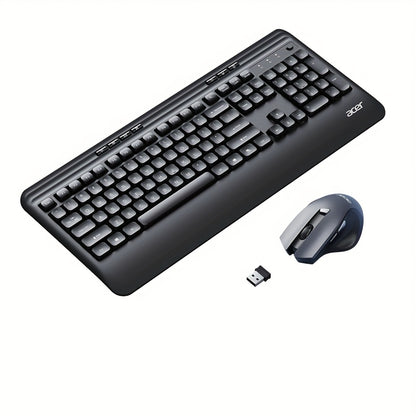 ACER Wireless Keyboard and Mouse Combo, Full-Size Quiet Ergonomic Keyboard Mouse Set, Compatible with Multiple Systems, Lightweight & Durable, Suitable for Office/Home Use