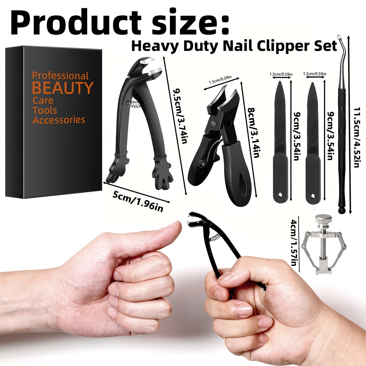 Kit com 6 Cortadores de Unhas Resistentes, Lâmina Curva Inclinada para Unhas Encravadas e Unhas das Mãos, com Mandíbula Larga, Cabo Longo, Lâmina Curva e Design à Prova de Salpicos, Cortadores de Unhas Angulados para Idosos, Homens e Mulheres