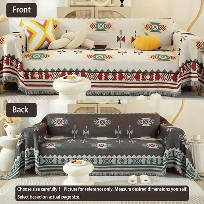 1pc Scandinavian Style All-Season Sofa Covers Cotton Blend Sofa Throw Covers Universal Featuring Botanical, Non-slip Sofa Cushion, And Majestic Cat Patterns Sofa Cover, Outdoor Picnic Mat, Outdoor Blanket, Tapestry, Tableclot