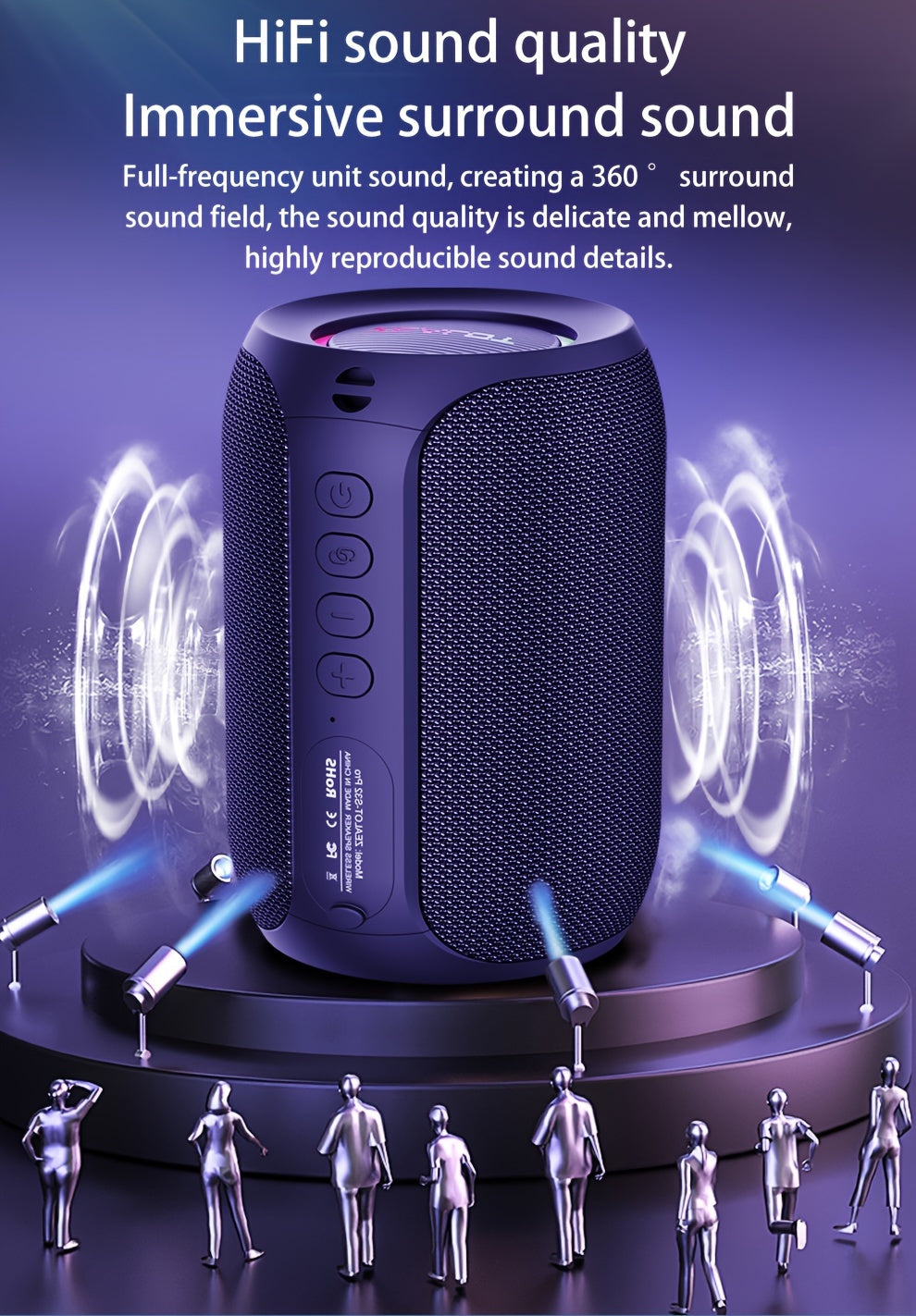 2024 New Style Zealot S32 Pro Wireless Speakers, Featuring Dual Pairing, a 3600Mah Battery, And 12 Hours of Loud Stereo Playtime with Booming Bass, Includes a Type-C Charging Cable for Connection with Mobile Phones, Tablets,