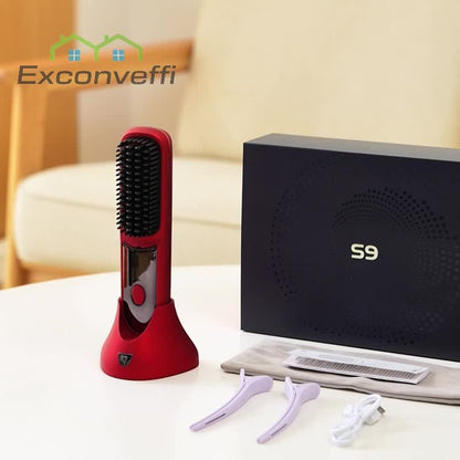New USB-C Rechargeable Straightener, Fast & Seat Charging Modes, 20S Quick Heat, 3-Speed Temperature Control, Anti-Scald Design, 2600mAh/3200mAh Battery, 3D Tooth Comb, Ceramic Hair Protection Layer, LCD Display, Wireless Por