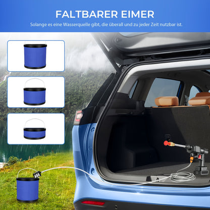 Lavadora de Alta Pressão Sem Fios 7MAGIC 6 em 1 com 2 Baterias e Caixa de Ferramentas - Recarregável, 100-240V, Plástico Durável, Multifunções para Manutenção de Relvados e Jardins, Pistola de Lavadora de Alta Pressão Sem Fios, Fácil de Usar