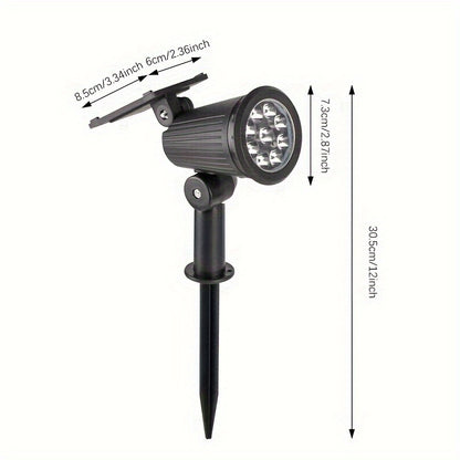 Solar Spot Lights Outdoor, Adjustable Auto On/Off Flag Pole Lights, Landscape LED Lighting Ground Light for Garden Pool Tree Pond and Yard