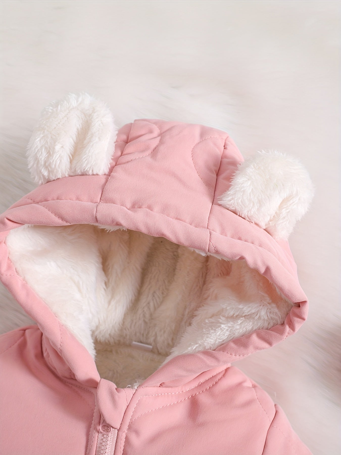 Infant Hooded Thick Romper Long Sleeve Zipper Thermal Jumpsuit, Babies & Kids Coat