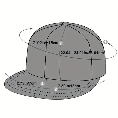 2.54 cmCHICAGO" Embroidered Baseball Cap, Lightweight Polyester, Hand-Washable, Sporty Snapback with Iconic Design for Casual Wear