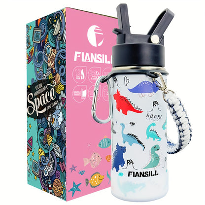 12oz Stainless Steel Vacuum Insulated Water Bottle with Flansill, Leak-Proof, BPA-Free, Portable, Ideal for Students, Daily Hydration Gift for Son and Daughter, Independence Day, Thanksgiving, New Year, Labor Day, Kids