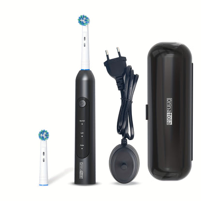 Orinatola Electric Toothbrush, Featuring 3 Rotating Cleaning Modes, 1 Travel Case, 2 Replacement Brush Heads, Induction Charging, Rating, Perfect As a Holiday Gift.