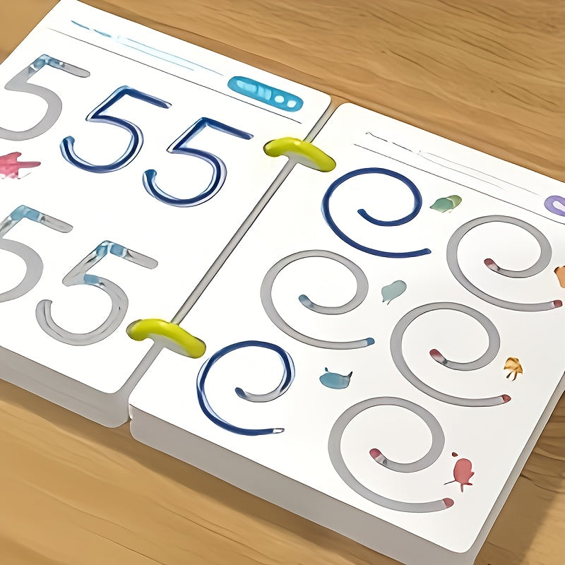 32-Page Reusable Magic Practice Notebook Set | Whole Brain Development, Pen Control Training & Drawing Education Workbook | Learn Writing Skills, Paper Material, Educational Workbook | Color Pages | Durable Binding