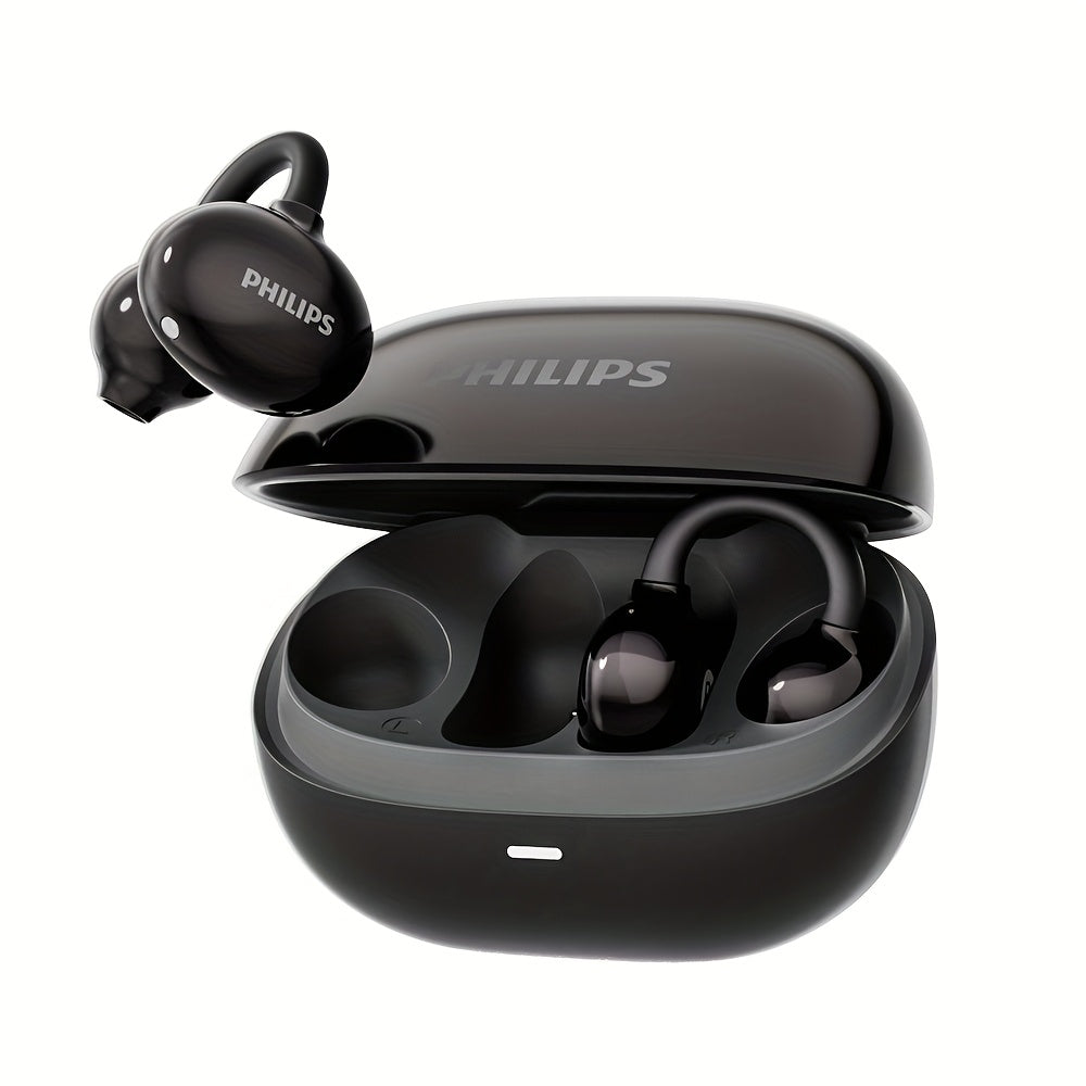 For Philips Wireless Earbuds with Touch Control, Open-Back Design, High-Definition Sound, and Noise Cancellation for Calls - Plastic Earphones with Condenser Mic, TWS Sports Headphones for Cellphones TAT3469, USB-C Charging,