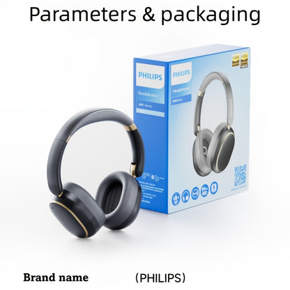 Philips Wireless Bluetooth Headphones, Over-Ear Wireless Headphones, ANC Hybrid Active Noise Cancelling Headphones, HiFi Surround Sound Over-Ear Wireless Headphones, for iPhone and Android, 80 Hours of Playtime, with Five ENC