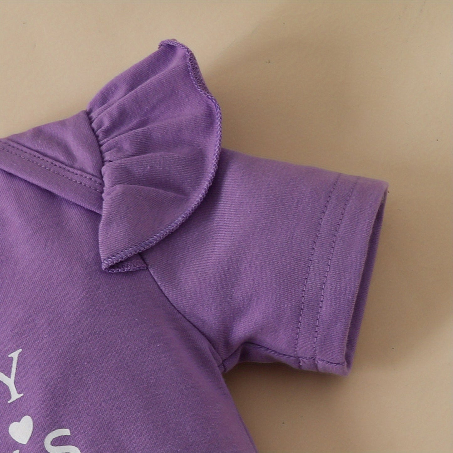 3pcs Short Sleeve & Shorts Set for Newborns - "I'm Daddy's Girl" Letter Print Pants and Headband, Mommy's World Alphabet Kids' Outfit, Perfect for Outdoor