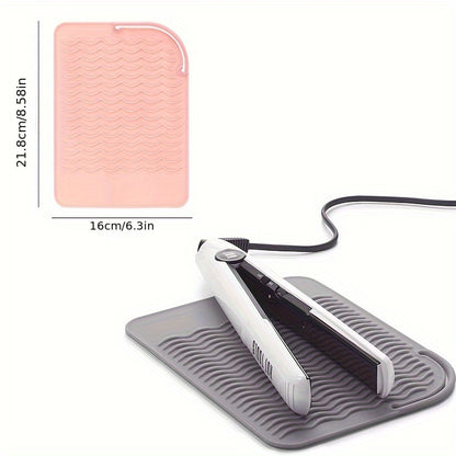 Almofada isolante profissional em silicone, antiderrapante, para ferramentas de modelação de cabelo quentes, acessório prático e portátil para arrumação.