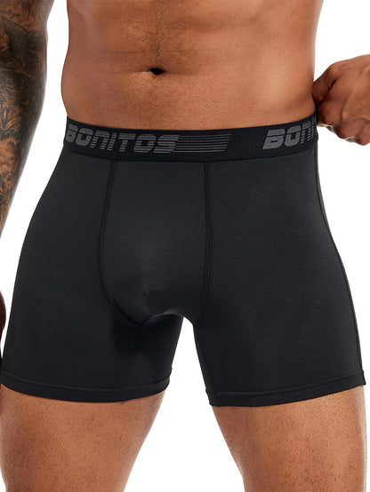 Conjunto de 5 cuecas boxer novas para homem, marca de roupa interior masculina sexy e de alta qualidade, cuecas slip para homem, presente de roupa interior masculina.