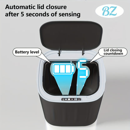 Large-sized contactless 26-liter induction kitchen trash can, commercial-grade automatic contactless smart trash can, automatic plastic bathroom smart trash can, smart dustbin, smart electric trash can suitable for office, be