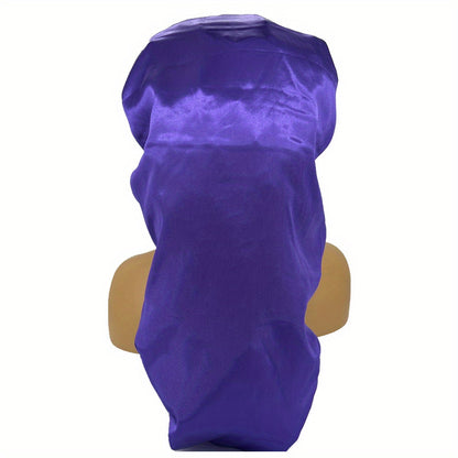 Silky Long Bonnet For Sleeping Solid Color Night Cap For Women Hair Care Tools For Sleeping In Overnight