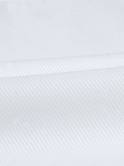 Men's Classic White Long Sleeve Dress Shirt - Business Casual, Non-Iron Polyester, Machine Washable