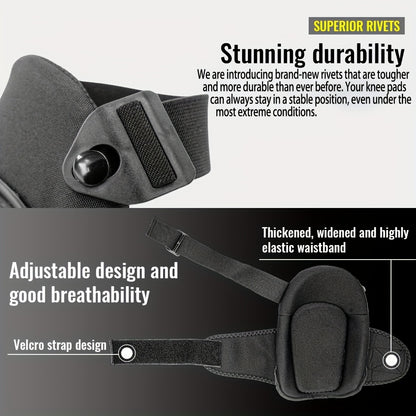 2pcs Heavy-Duty Knee Pads with Non-Slip Surface - Adjustable Strap for Construction, Gardening, Painting - All-Day Comfort & Impact Protection - Ideal for Professionals & DIY Projects - Gzzhi, Knee Pads for Work, Durable PVC