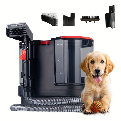 Aspirador de carpetes portátil de 800 W para limpeza de nódoas em sofás, camas, carpetes e estofos. Lavador de carpetes com aspirador, limpador profundo e removedor de nódoas. Aspirador de alcatifa com forte sucção e água.