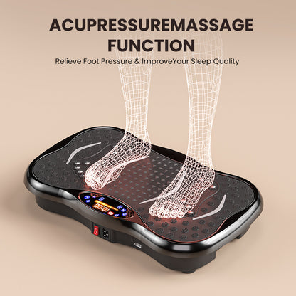 Vibration Plate Exercise Machine for Weight Loss - 10-Minute Full Body Workout with 3 Large Areas of Vibration, Portable Home Gym Fitness Equipment, No Battery Needed, Pink/Black, Weight Loss Exercise Machine, Sleek Exercise