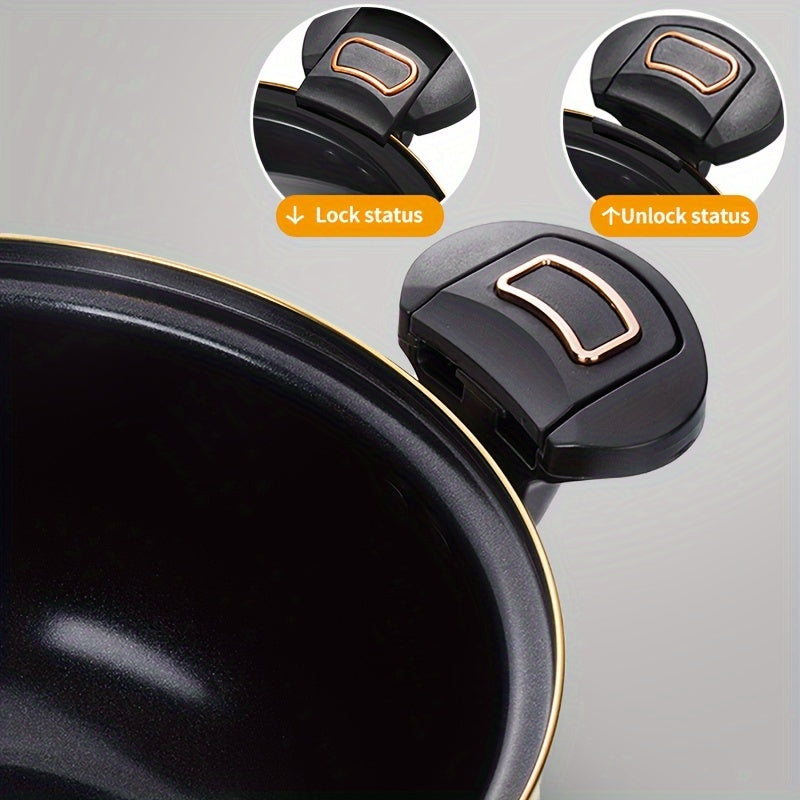 A 7L Large Capacity Multifunctional Soup Pot, 26Cm/10In, Suitable for Cooking And Stewing, Compatible with Gas And Induction Cookers.