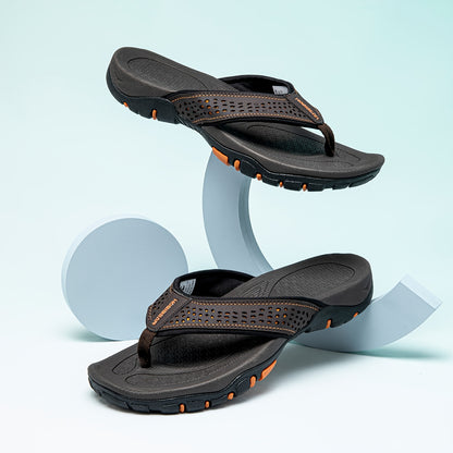 Sandálias retro sem atacadores para homem - Sola confortável em EVA, forro em tecido respirável, design de bico redondo para praia, caminhadas e uso casual - Calçado outdoor para todas as estações, sandálias com tiras