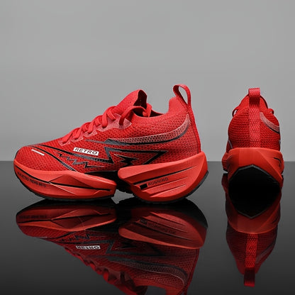 Ténis Slip-On para Homem - Calçado de Corrida Respirável com Estampado Geométrico e de Letras para Ginásio e Uso Casual