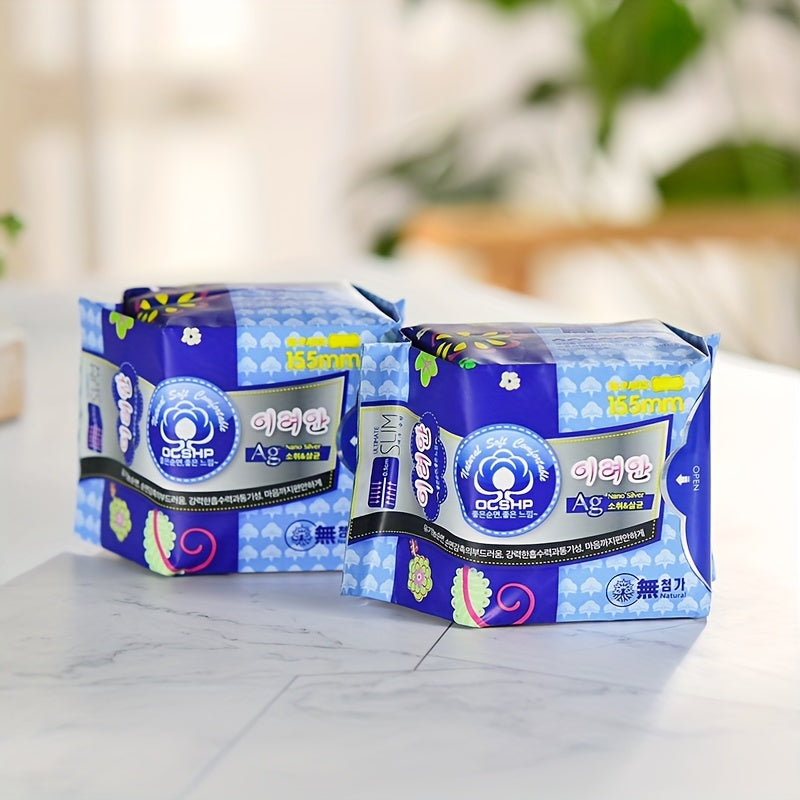 54/108pcs of Feminine Pads, 155Mm Ultra-Thin And Leak-Proof, Soft And Comfortable Without Fragrance, Menstrual Products for Women.