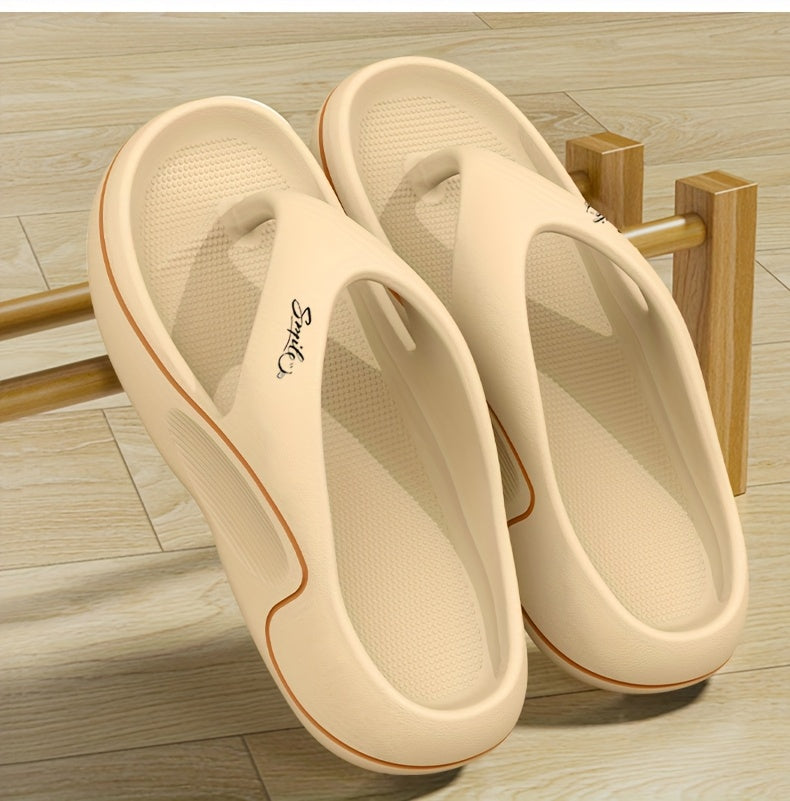 Non-Slip Slip-On Slippers - Heavy-Duty Cushioned EVA Indoor/Outdoor House Shoes, Anti-Slip Sole for Bathroom, Pool, Gym, Patio - Lightweight & Easy-Clean Unisex Adult Slippers (Black) - Ideal for Home, Hotel, Spa Use
