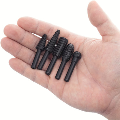 Conjunto de 5/10 brocas para entalhe em madeira, 1/4" (6 mm), broca rotativa para entalhe, ferramenta para trabalhos em madeira DIY, ferramenta elétrica para gravação, polimento e desbaste.
