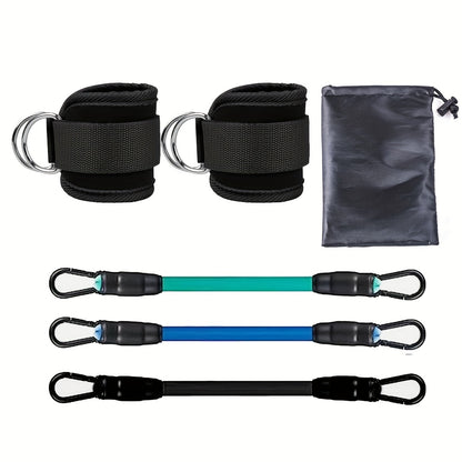 Adjustable Ankle Resistance Bands Set With Ankle Strap, Home Gym Booty And Leg Strength Training Equipment, Glute Kickback Straps