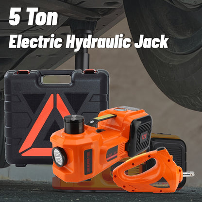 Electric Car Jack, 5 Ton/4999.95 KG Hydraulic Jack Lift with LED Light for SUV MPV Sedan Truck Change Tires Garage Repair,  Vehicle Maintenance, Portable Jack, Heavyduty Material, Lifting Equipment, Diy Auto Repair, Car Owner