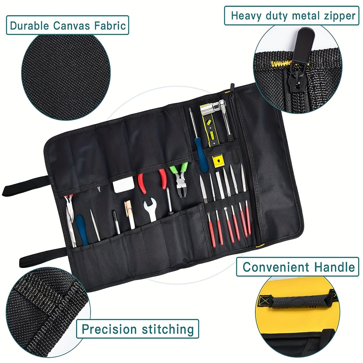 Nylon Carrying Bag Reel Type Tool Kit Electrician Tool Insert Bag Canvas Oxford Cloth Tool Kit Tool Bag Hardware Tool Kit