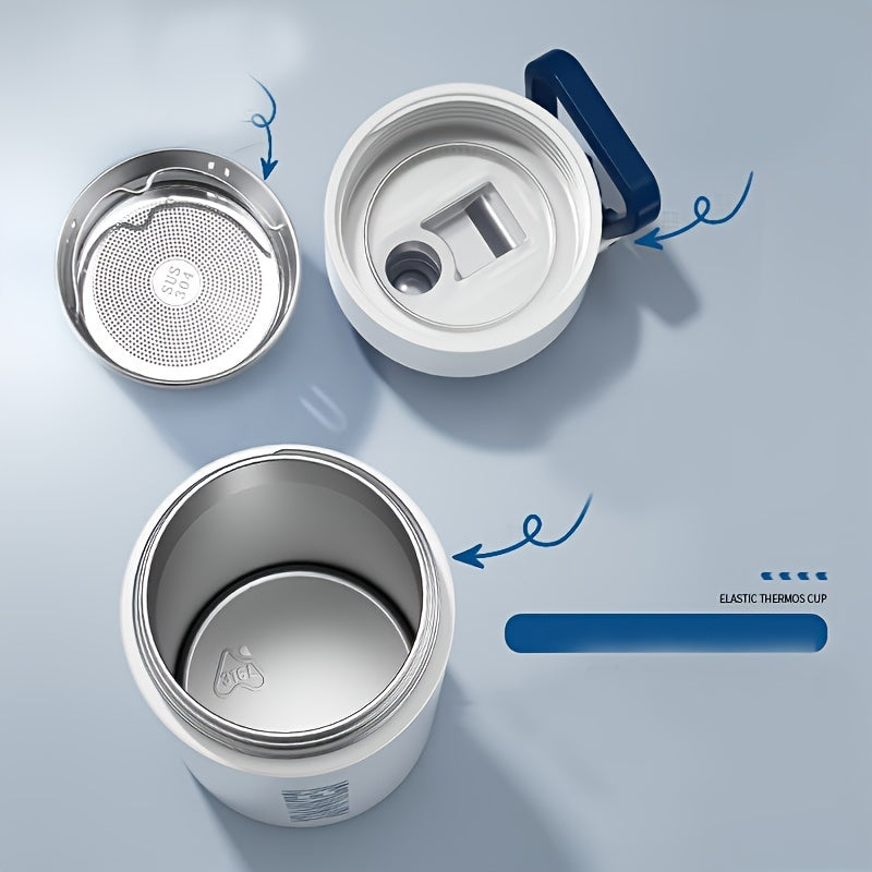 1000ml/600ml Stainless Steel Insulated Water Bottle, Wide Mouth for Hot & Cold Retention - Sports Gym Cycling Outdoor Hiking Travel Car Cup with Leakproof Vacuum Double-Layer Design (BPA Free)