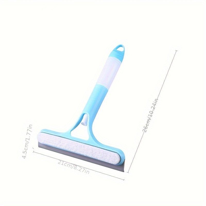 3-in-1 Multifunctional Plastic Squeegees for Windows, Mirrors, and Glass Cleaning - Spray, Wipe and Dry - Ideal for Bathroom, Kitchen, and Living Spaces