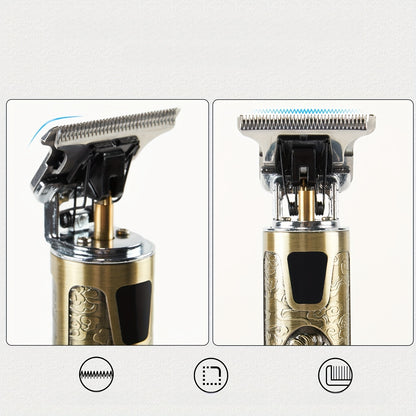 LED Display Men'S Electric Shaver, Professional Men'S Hair Clipper, Hair Trimmer, USB-C Rechargeable, Wireless Long Hair Trimmer, Hair/Beard Trimming Kit with 4 Attachments Combs