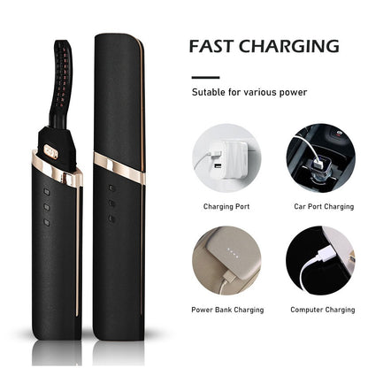 Long-Lasting Portable Electric Eyelash Curler with Heated Technology - Perfect Gift for Women